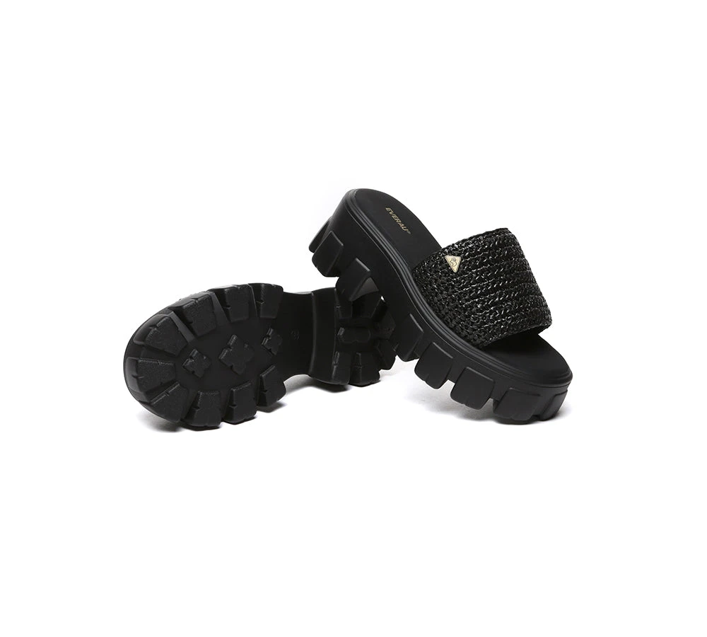 Women Woven Chunky Platform Sandals 12 Women Woven Chunky Platform Sandals - Image 10