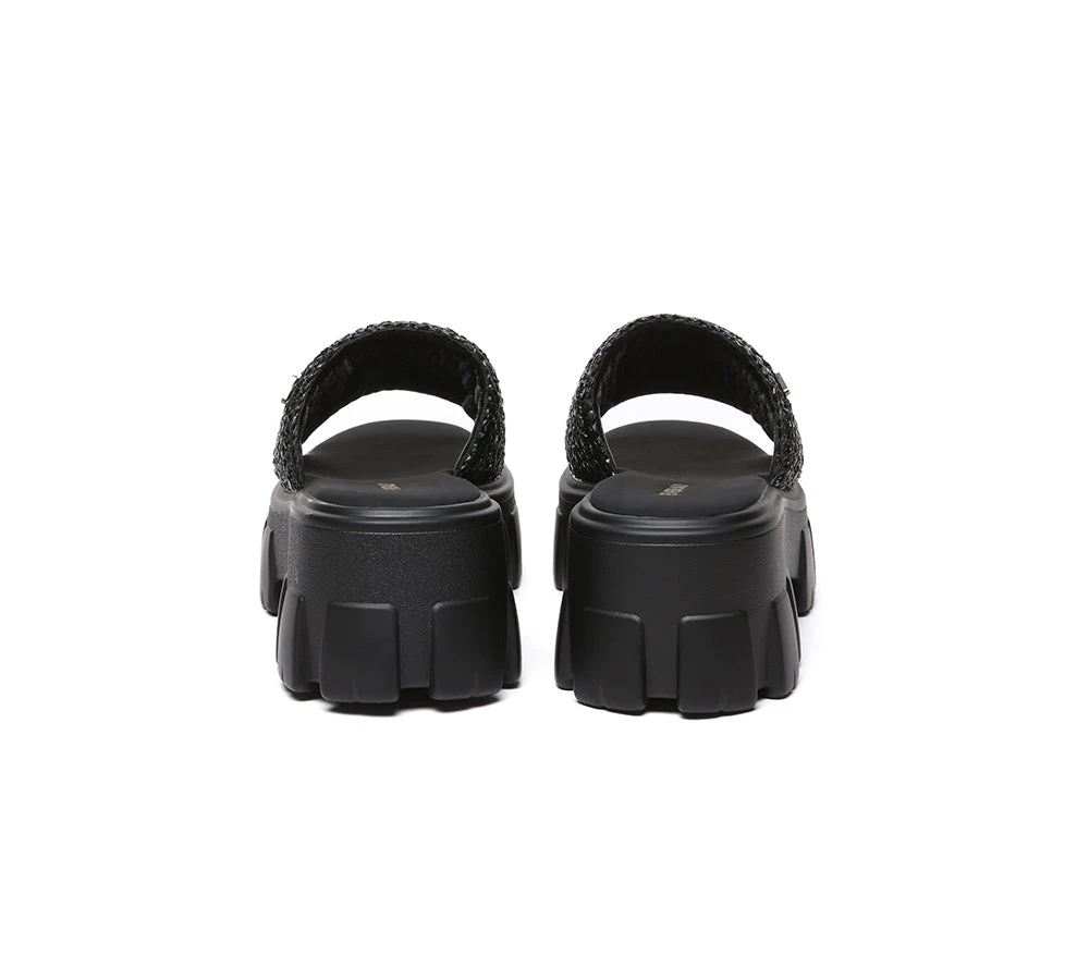 Women Woven Chunky Platform Sandals 16 Women Woven Chunky Platform Sandals - Image 14