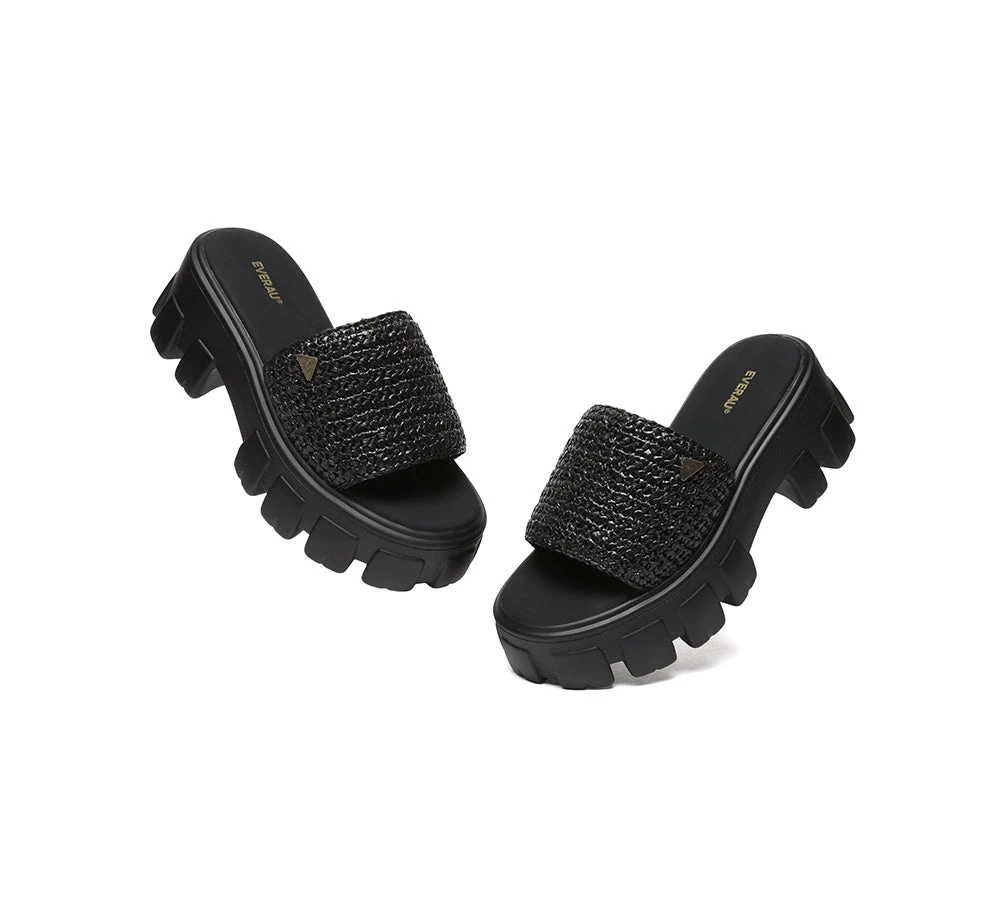 Women Woven Chunky Platform Sandals 14 Women Woven Chunky Platform Sandals - Image 12