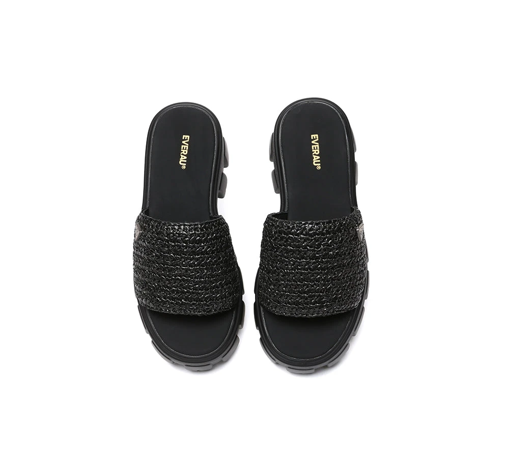 Women Woven Chunky Platform Sandals 15 Women Woven Chunky Platform Sandals - Image 13