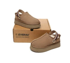 UGG Slippers Sheepskin Wool Slingback Kintted Platform Maeve 27 UGG Slippers Sheepskin Wool Slingback Kintted Platform Maeve -Shoe Store PF0A8061