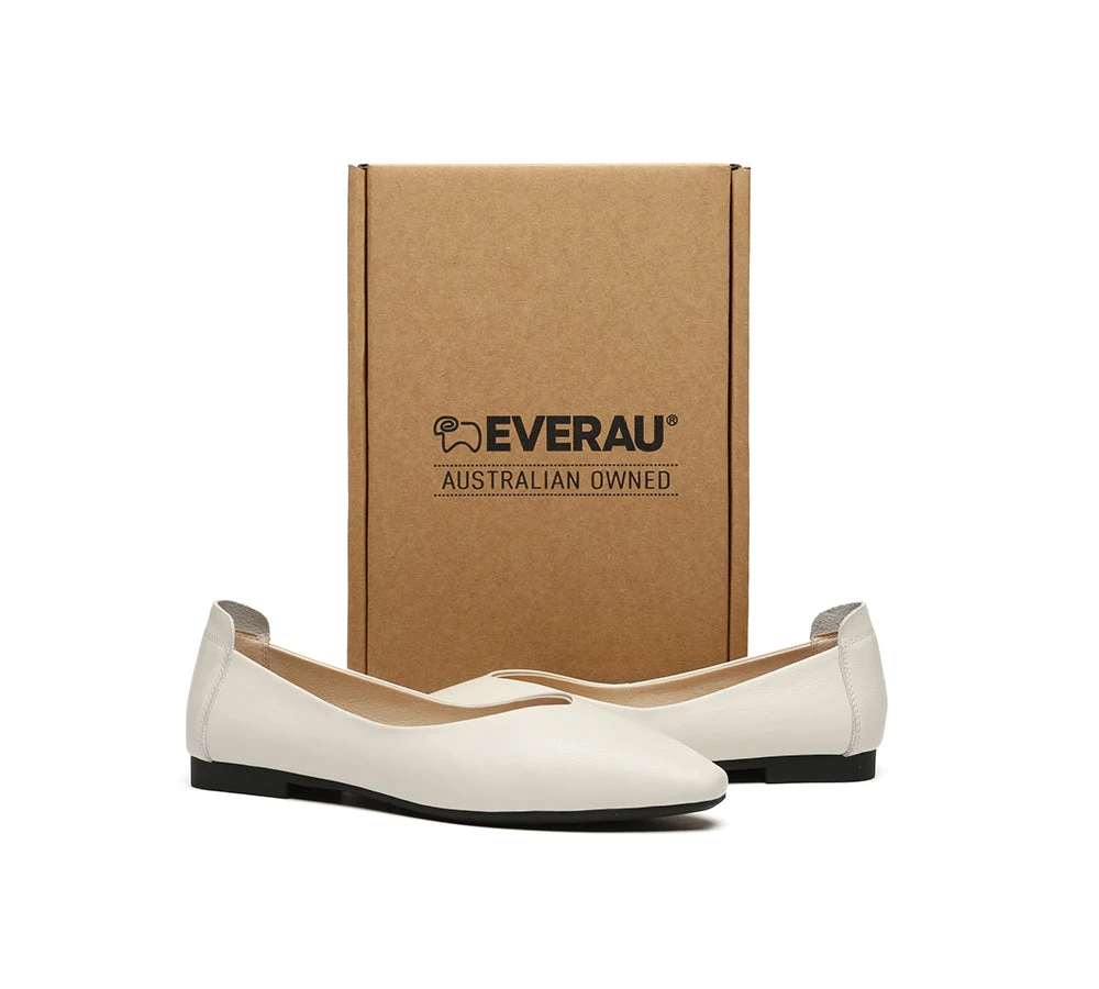 Women Leather Pointed Toe Ballet Flats Everly 7 Women Leather Pointed Toe Ballet Flats Everly - Image 5