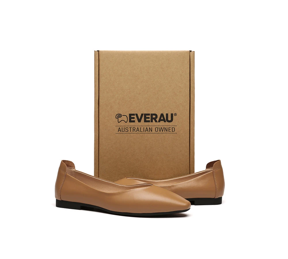 Women Leather Pointed Toe Ballet Flats Everly 14 Women Leather Pointed Toe Ballet Flats Everly - Image 12