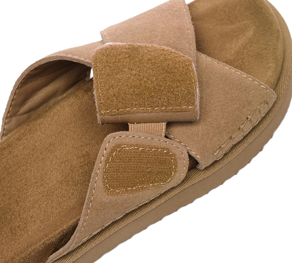 Women Sandals Suede Adjustable Crossover Slip-on Summer Slides Lilac 11 Women Sandals Suede Adjustable Crossover Slip-on Summer Slides Lilac - Image 9