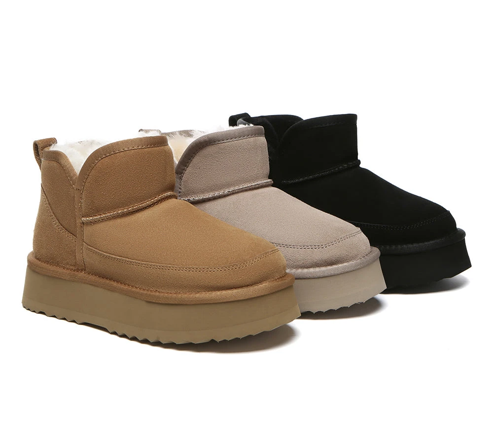 UGG Boots Sheepskin Wool Ankle Platform Vesper 3 UGG Boots Sheepskin Wool Ankle Platform Vesper