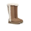 UGG Boots Women Sheepskin Wool Shearling Lined Tall Platform Kazzi
