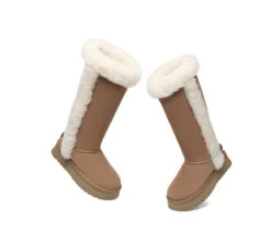 UGG Boots Women Sheepskin Wool Shearling Lined Tall Platform Kazzi -Shoe Store PF0A9141