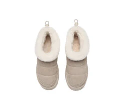 UGG EVERAU Payton Sheepskin Ankle Boots Women Drawstring Platform Winter Shoes -Shoe Store PF0A9165