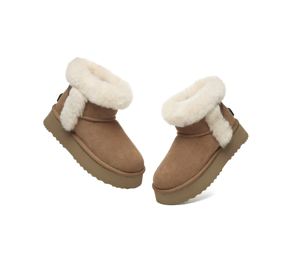 UGG Boots Women Sheepskin Wool Shearling Lined Mini Platform Kazzi 8 UGG Boots Women Sheepskin Wool Shearling Lined Mini Platform Kazzi - Image 6