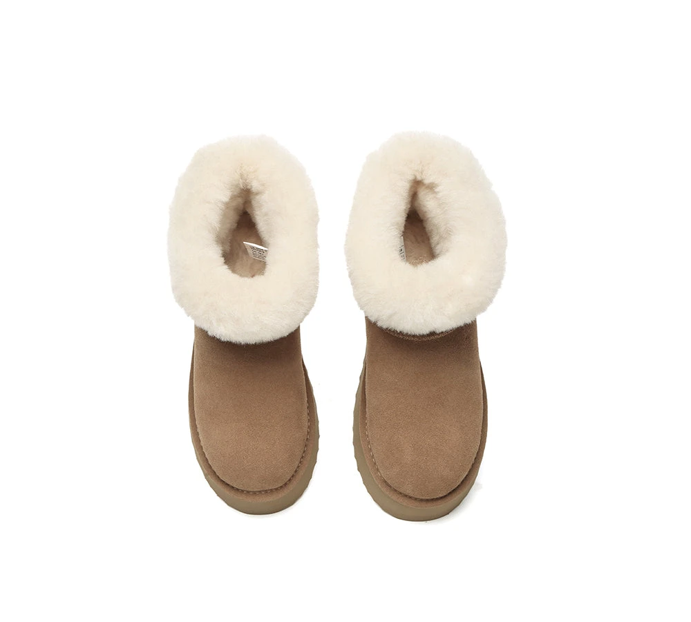 UGG Boots Women Sheepskin Wool Shearling Lined Mini Platform Kazzi 9 UGG Boots Women Sheepskin Wool Shearling Lined Mini Platform Kazzi - Image 7