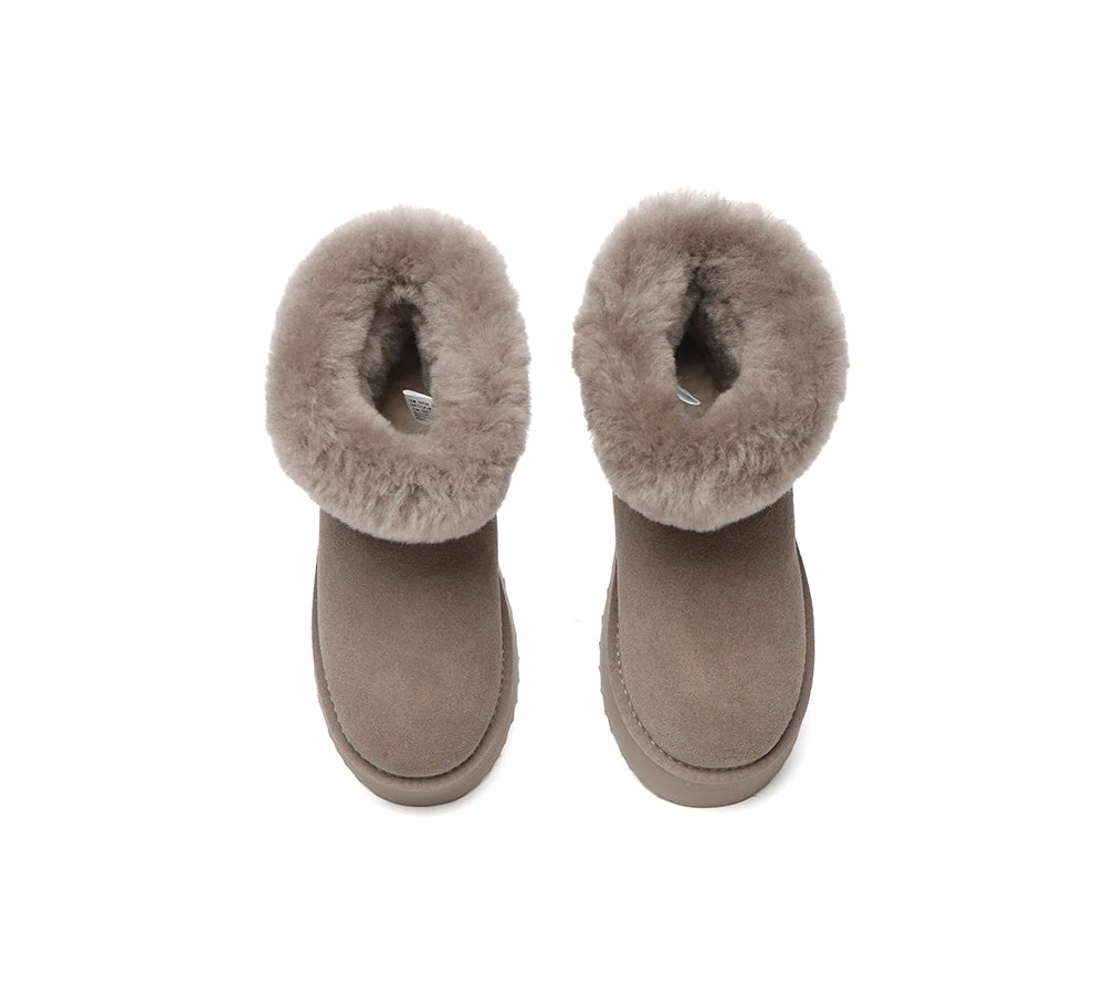 UGG Boots Women Sheepskin Wool Shearling Lined Mini Platform Kazzi 15 UGG Boots Women Sheepskin Wool Shearling Lined Mini Platform Kazzi - Image 13