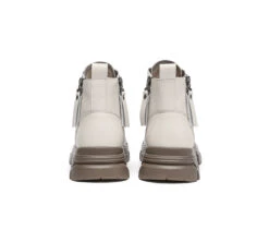 Women Leather Lace Up Zipper Chunky Boots Lorrin 21 Women Leather Lace Up Zipper Chunky Boots Lorrin -Shoe Store PF0A9484