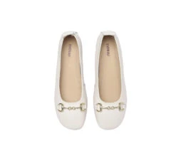 Women Leather Round Toe Metal Buckle Ultra Soft Ballet Flats Blake 27 Women Leather Round Toe Metal Buckle Ultra Soft Ballet Flats Blake -Shoe Store PF0A9714