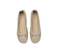 Women Leather Round Toe Metal Buckle Ultra Soft Ballet Flats Blake 41 Women Leather Round Toe Metal Buckle Ultra Soft Ballet Flats Blake -Shoe Store PF0A9715