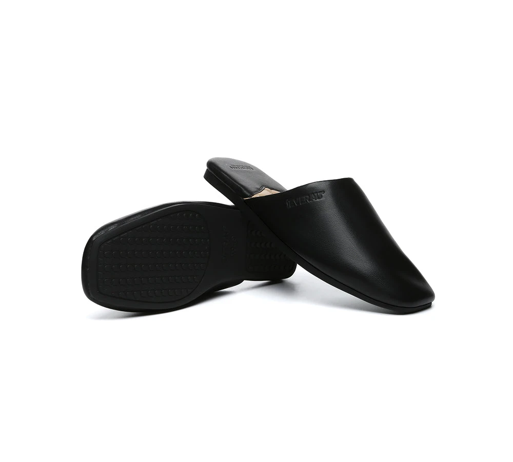 Women Slides Leather Flat Wafaa 12 Women Slides Leather Flat Wafaa - Image 10