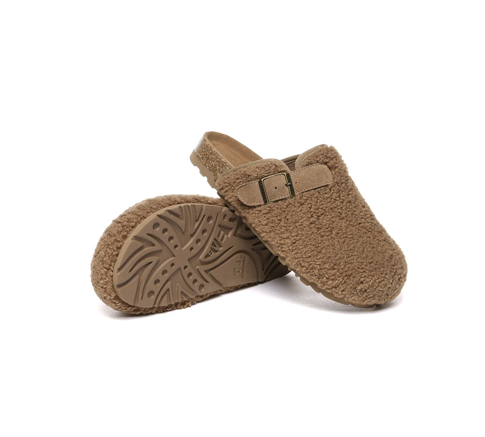 UGG Women Shearling Buckle Sandal Slides Greta 6 UGG Women Shearling Buckle Sandal Slides Greta - Image 4