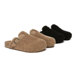 UGG Women Shearling Buckle Sandal Slides Greta