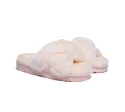 UGG Fluffy Slides Women Sheepskin Wool Crossover Sandals Leanna 30 UGG Fluffy Slides Women Sheepskin Wool Crossover Sandals Leanna -Shoe Store PF0A9964