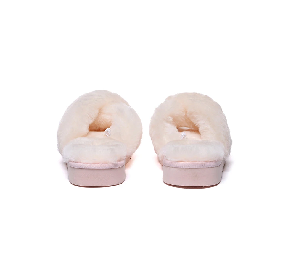 UGG Fluffy Slides Women Sheepskin Wool Crossover Sandals Leanna 16 UGG Fluffy Slides Women Sheepskin Wool Crossover Sandals Leanna - Image 14