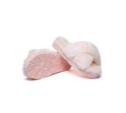 UGG Fluffy Slides Women Sheepskin Wool Crossover Sandals Leanna 31 UGG Fluffy Slides Women Sheepskin Wool Crossover Sandals Leanna -Shoe Store PF0A9968