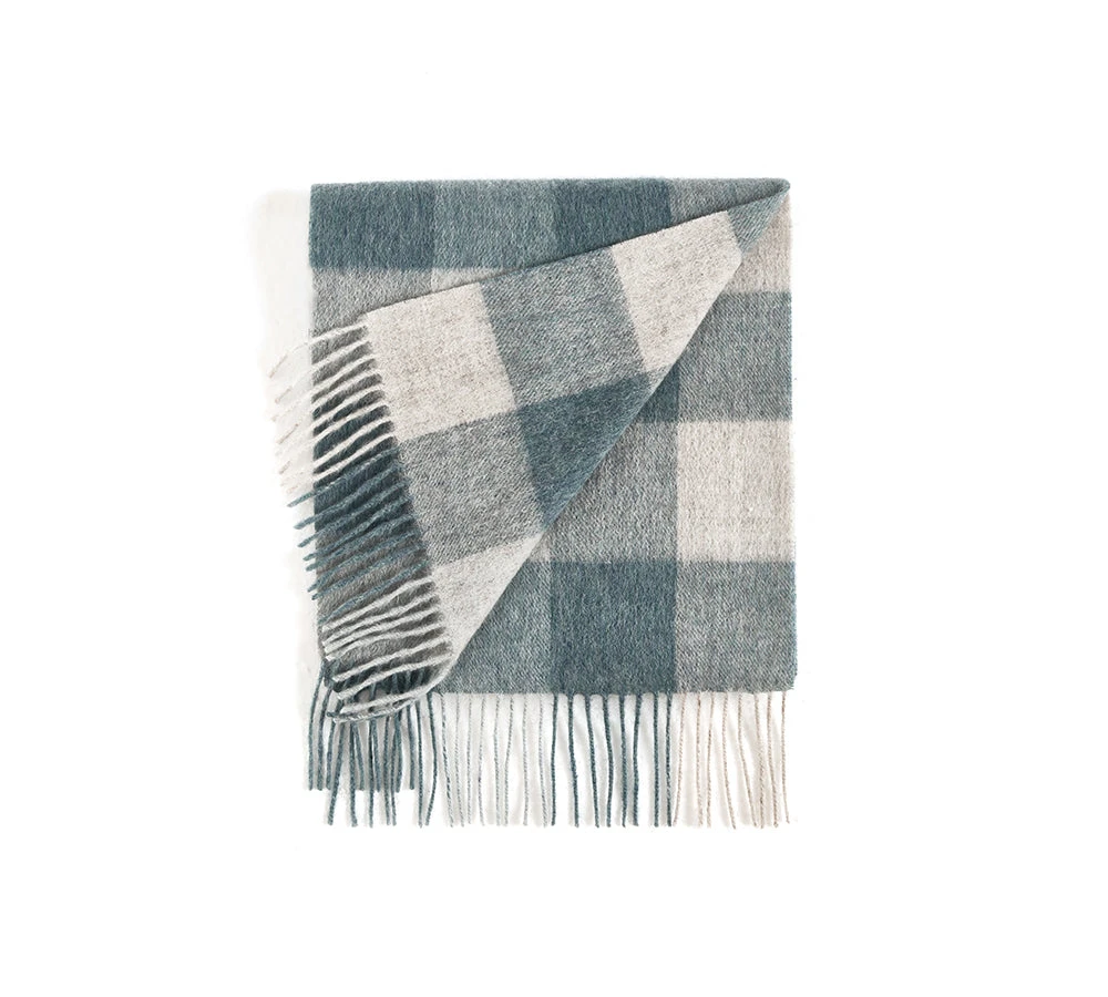 Urban UGG 100% Wool Plaid Pattern Check Scarf Zoe 4 Urban UGG 100% Wool Plaid Pattern Check Scarf Zoe - Image 2