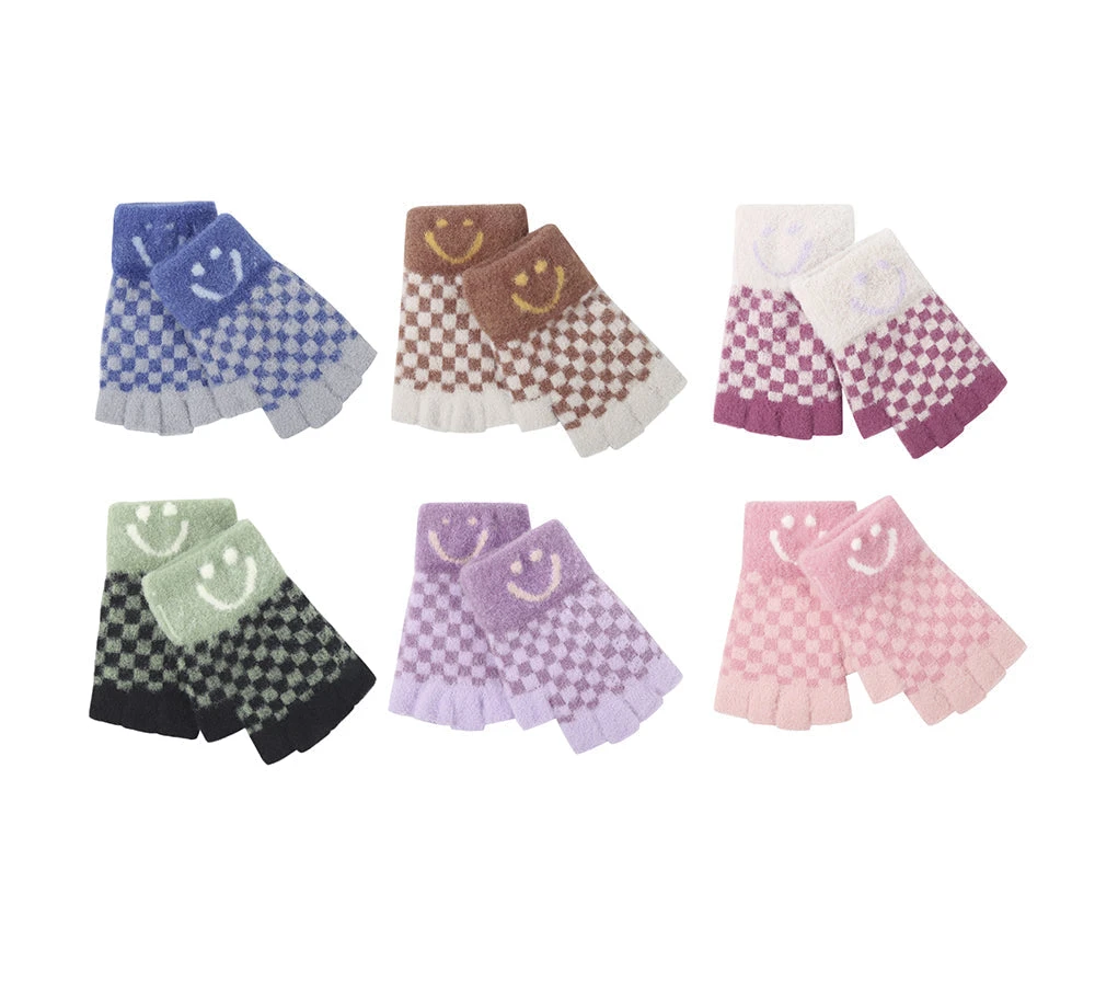 Kids Knit Fingerless Ultra Plush Knit Gloves Mittens 3 Kids Knit Fingerless Ultra Plush Knit Gloves Mittens