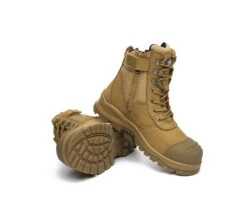 Men Work Boots Leo Safety Lace Up Zip Steel Toe Shoes -Shoe Store boots work safety boots mens leo lace up zip steel toe with wool insoles 4