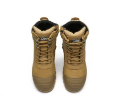 Men Work Boots Leo Safety Lace Up Zip Steel Toe Shoes -Shoe Store boots work safety boots mens leo lace up zip steel toe with wool insoles 5