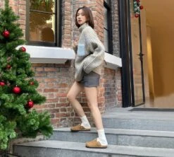 Shoe Store -Shoe Store everau adjustable buckled straps slip on suede flat clog slides malka ugg slides chestnut uggoutlet 8996254