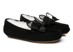 Casual Flats Women Wabbit Moccasin -Shoe Store everau casual flats women wabbit moccasin uggoutlet moccasins black au ladies 4 au men 2 eu 35 105681