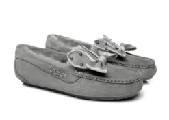 Casual Flats Women Wabbit Moccasin -Shoe Store everau casual flats women wabbit moccasin uggoutlet moccasins grey au ladies 4 au men 2 eu 35 970683