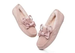 Casual Flats Women Wabbit Moccasin -Shoe Store everau casual flats women wabbit moccasin uggoutlet moccasins pink au ladies 4 au men 2 eu 35 470908
