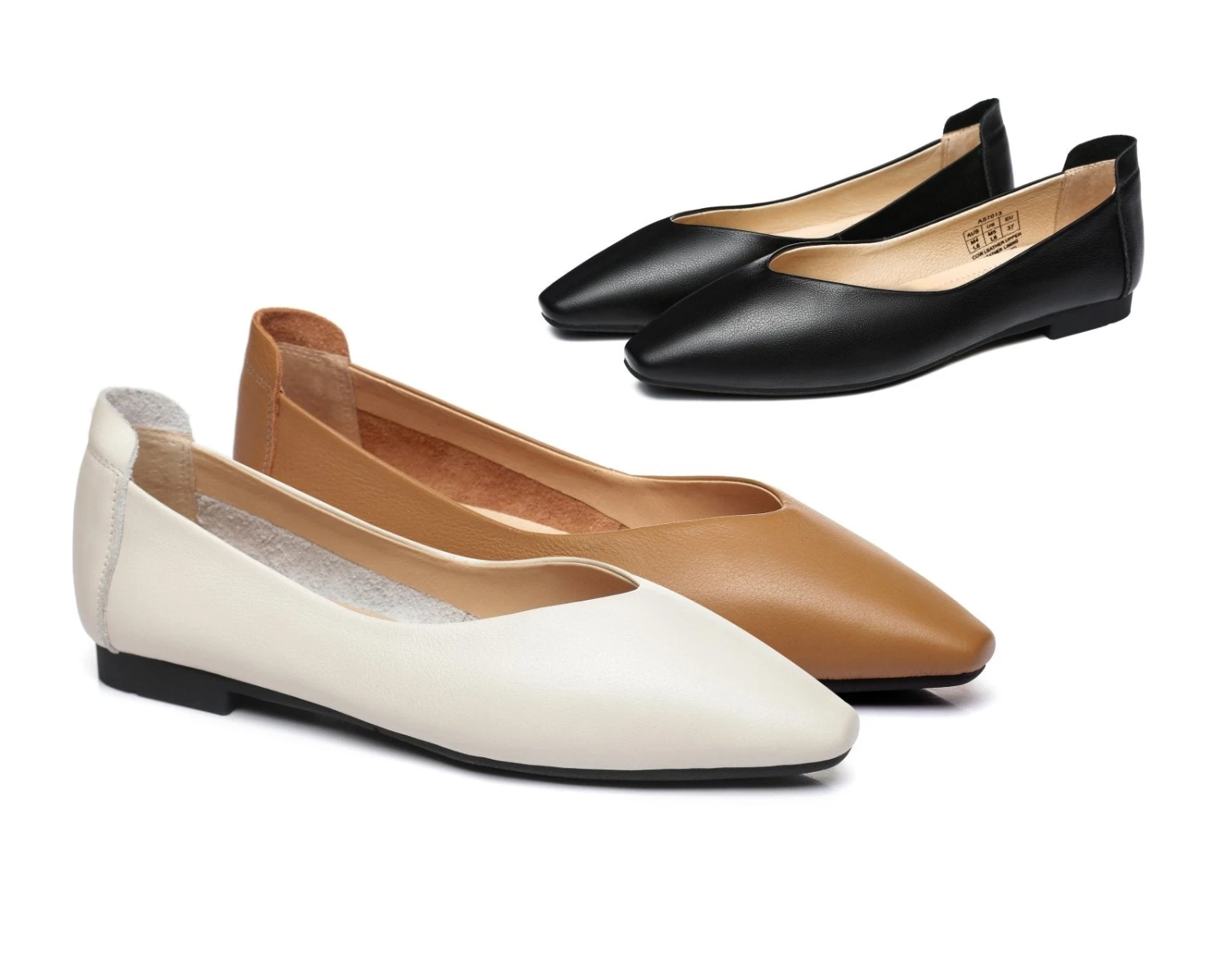 Everly Leather Pointed Toe Ballet Flats 4 Everly Leather Pointed Toe Ballet Flats - Image 2