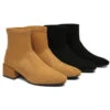 Women Ankle Sock Microsuede Boots Block Heels Kenia -Shoe Store fashion boots ankle sock microsuede boots women kenia 1