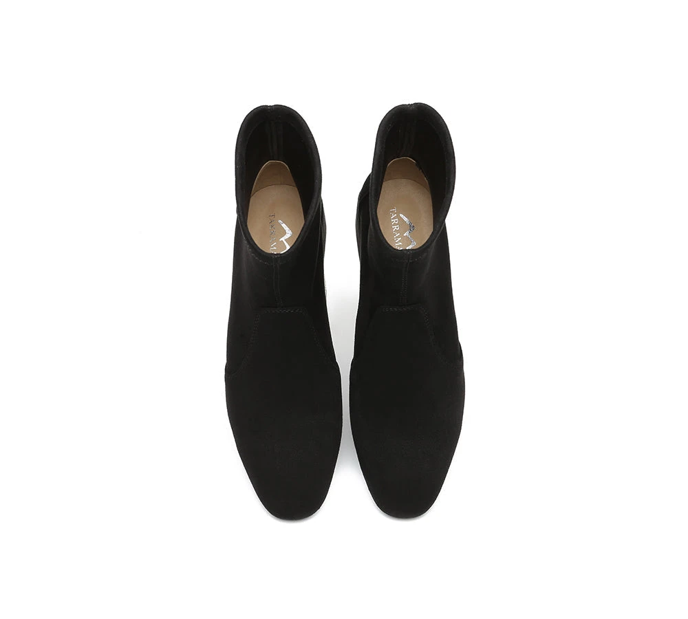 Women Ankle Sock Microsuede Boots Block Heels Kenia 16 Women Ankle Sock Microsuede Boots Block Heels Kenia - Image 14