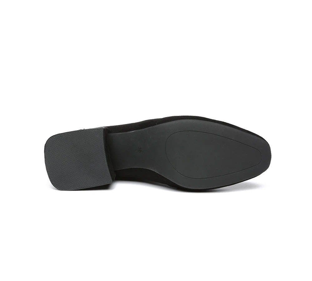 Women Ankle Sock Microsuede Boots Block Heels Kenia 17 Women Ankle Sock Microsuede Boots Block Heels Kenia - Image 15