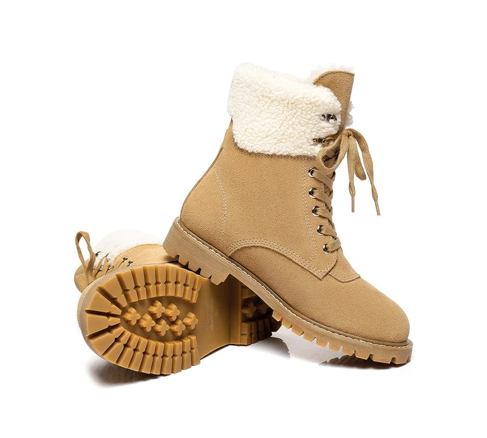 UGG Boots Women Fashion Chunky Sheepskin Wool Boots Mina 6 UGG Boots Women Fashion Chunky Sheepskin Wool Boots Mina - Image 4