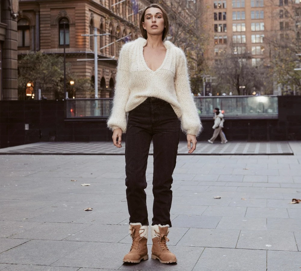 UGG Boots Women Fashion Chunky Sheepskin Wool Boots Mina 4 UGG Boots Women Fashion Chunky Sheepskin Wool Boots Mina - Image 2