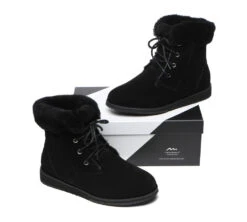 Women Lace Up Ankle Fashion Sheepskin Boots Bonnie 29 Women Lace Up Ankle Fashion Sheepskin Boots Bonnie -Shoe Store fashion boots lace up ankle fashion sheepskin women boots bonnie 13