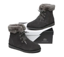 Women Lace Up Ankle Fashion Sheepskin Boots Bonnie 22 Women Lace Up Ankle Fashion Sheepskin Boots Bonnie -Shoe Store fashion boots lace up ankle fashion sheepskin women boots bonnie 4