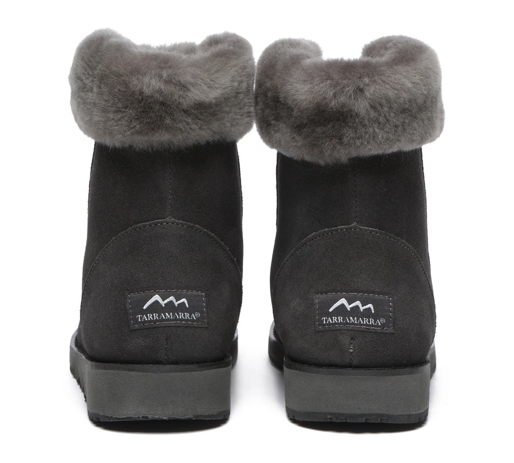 Women Lace Up Ankle Fashion Sheepskin Boots Bonnie 10 Women Lace Up Ankle Fashion Sheepskin Boots Bonnie - Image 8