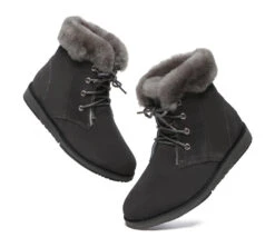 Women Lace Up Ankle Fashion Sheepskin Boots Bonnie 23 Women Lace Up Ankle Fashion Sheepskin Boots Bonnie -Shoe Store fashion boots lace up ankle fashion sheepskin women boots bonnie 9