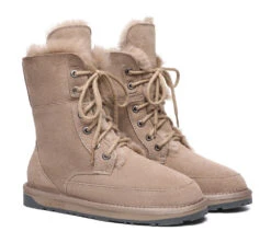 UGG Women Boots Sheepskin Wool Lace Up Ankle Fashion Boots Pathfinder -Shoe Store fashion boots lace up ankle fashion sheepskin women boots pathfinder 11