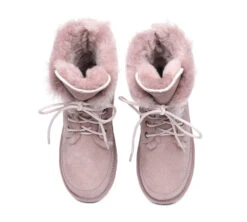 UGG Women Boots Sheepskin Wool Lace Up Ankle Fashion Boots Pathfinder -Shoe Store fashion boots lace up ankle fashion sheepskin women boots pathfinder 9