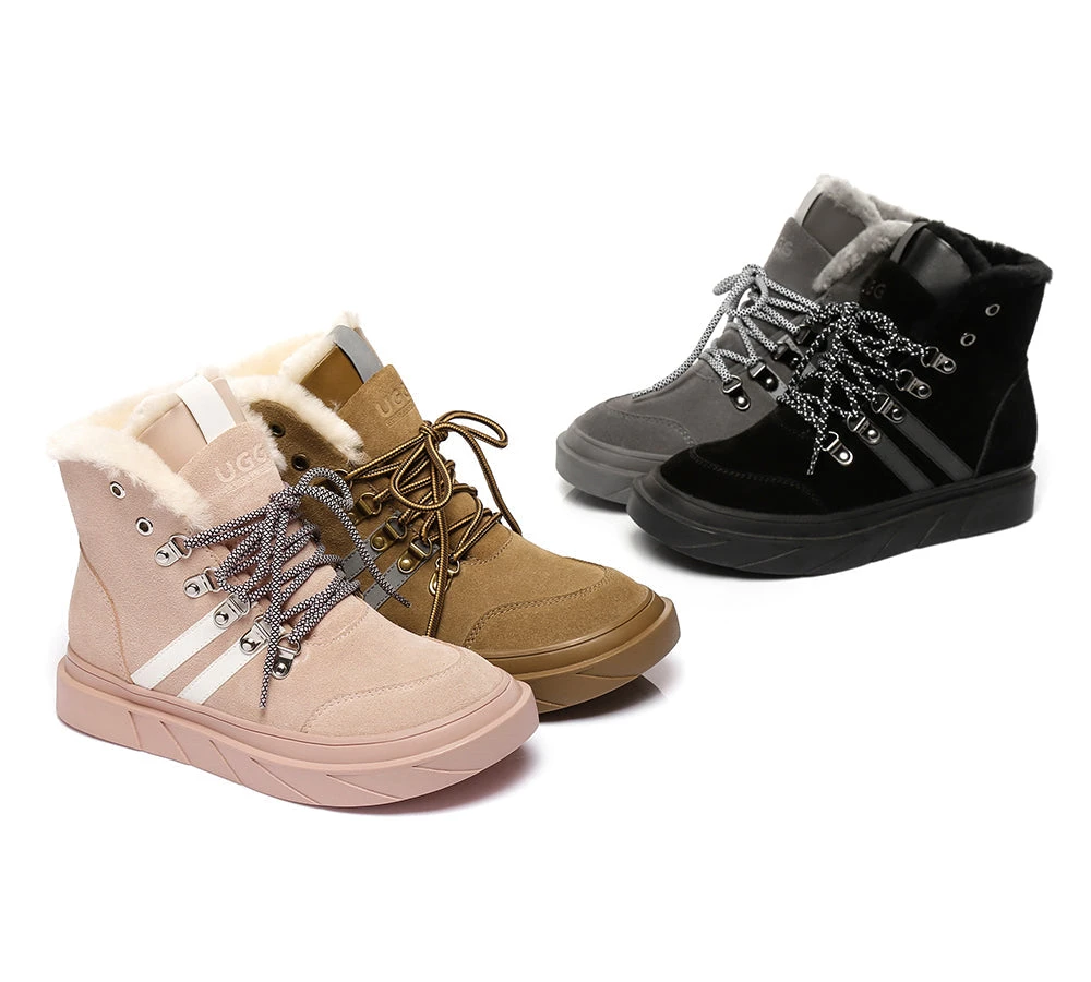 Women Boots Lace Up Fashion Sneakers Vicki 4 Women Boots Lace Up Fashion Sneakers Vicki - Image 2