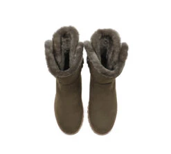 Women Sheepskin Wool Mid Calf Fashion Boots Tina -Shoe Store fashion boots mid calf fashion boots tina 13