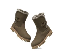 Women Sheepskin Wool Mid Calf Fashion Boots Tina -Shoe Store fashion boots mid calf fashion boots tina 14