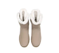 Women Sheepskin Wool Mid Calf Fashion Boots Tina -Shoe Store fashion boots mid calf fashion boots tina 5