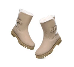 Women Sheepskin Wool Mid Calf Fashion Boots Tina -Shoe Store fashion boots mid calf fashion boots tina 7