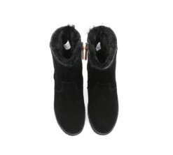 Women Fashion Boots Suede Sheepskin Wool Mid Calf Corina -Shoe Store fashion boots ta corina ugg suede boots women water resistant mid calf 5